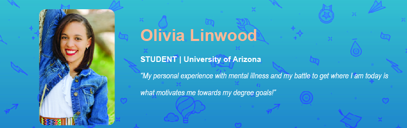 My personal experience with mental illness and my battle to get where I am today is what motivates me towards my degree goals!